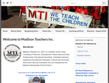 Tablet Screenshot of madisonteachers.org